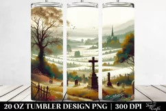 Eerie Graveyard Digital Painting | 20 oz Tumbler Product Image 2