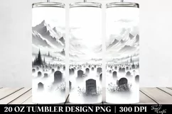 Eerie Graveyard Digital Painting | 20 oz Tumbler Product Image 2