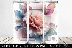 Abstract Pastel Carnation Made of |20 oz Tumbler Product Image 2