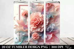 Abstract Pastel Carnation Made of |20 oz Tumbler Product Image 2