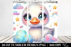Cute Baby Snow Goose Clipart Product Image 2