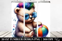 Adorable Baby Bear Playing | 20 oz Tumbler Product Image 2