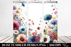 Colorful Wild Flowers Frame Tumbler | 20 oz Tumbler Product Image 2