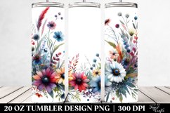Colorful Wild Flowers Frame Tumbler | 20 oz Tumbler Product Image 2