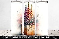20 Oz Tumbler Sublimation | Abstract Stained Foxglove on Product Image 2