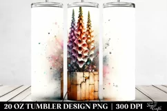 20 Oz Tumbler Sublimation | Abstract Stained Foxglove on Product Image 2