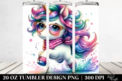 Vibrant Running Unicorn | 20 oz Tumbler Product Image 2