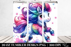 Vibrant Running Unicorn | 20 oz Tumbler Product Image 2