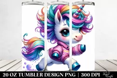 Vibrant Running Unicorn | 20 oz Tumbler Product Image 2