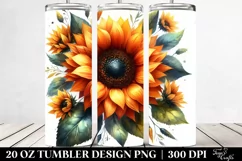 Vibrant Sunflower Glossy Petals Watercolor White Background Product Image 2