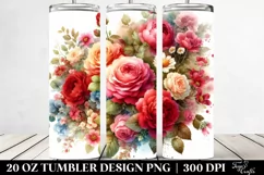 Colorful Red Roses Design | 20 oz Tumbler Product Image 2