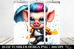 Agressive Baby Pig Running | 20 oz Tumbler Product Image 2