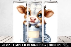 Cute Baby Highland Cow PNG Product Image 2