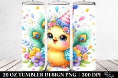 Colorful Baby Peacock Party Hat | 20 Oz Tumbler Product Image 2