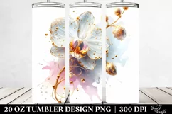 20 Oz Tumbler Sublimation | Shiny Orchid Design Product Image 2