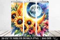 Vibrant Sunflower Half Moon | 20 oz Tumbler Product Image 2