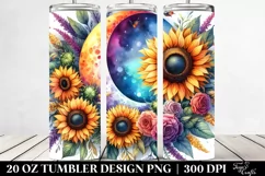 Vibrant Sunflower Half Moon | 20 oz Tumbler Product Image 2