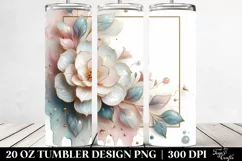 Abstract Gardenia 20 Oz Tumbler Product Image 2