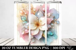 Abstract Gardenia 20 Oz Tumbler Product Image 2