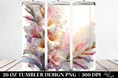 Shiny Gladiolus Retro Art | 20 oz Tumbler Product Image 2