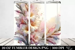 Shiny Gladiolus Retro Art | 20 oz Tumbler Product Image 2