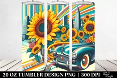 Retro Sunflower Vibes | 20 oz Tumbler Product Image 2