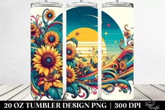 Retro Sunflower Vibes | 20 oz Tumbler Product Image 2