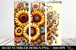 Retro Sunflower Vibes | 20 oz Tumbler Product Image 2