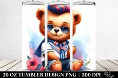 Vibrant Baby Bear Sitting 20 Oz Tumbler Product Image 2