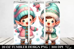 Cute Pastel Elf Clipart, Transparent 20 Oz Tumbler Product Image 2