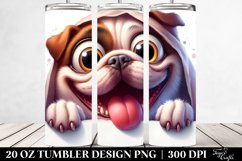 Cute Watercolor Bulldog Tumbler Product Image 2