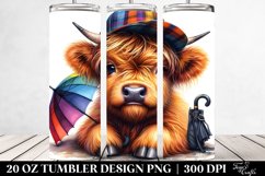 Cute Baby Highland Cow | 20 oz Tumbler Product Image 2