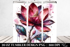 Detailed Shiny Magnolia Tumbler Design Product Image 2