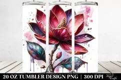 Detailed Shiny Magnolia Tumbler Design Product Image 2