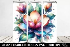 Detailed Shiny Magnolia Tumbler Design Product Image 2