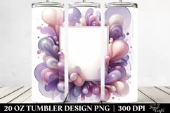 Abstract Pastel Glossy Violet 20 Oz Tumbler Product Image 2