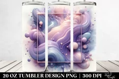 Abstract Pastel Glossy Violet 20 Oz Tumbler Product Image 2