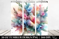 Abstract Pastel Shiny Gladiolus 20 Oz Tumbler Product Image 2
