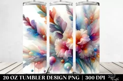 Abstract Pastel Shiny Gladiolus 20 Oz Tumbler Product Image 2