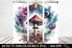 Vibrant Magical Mushroom Clipart, Transparent 20 Oz Tumbler Product Image 2