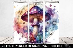 Vibrant Magical Mushroom Clipart, Transparent 20 Oz Tumbler Product Image 2