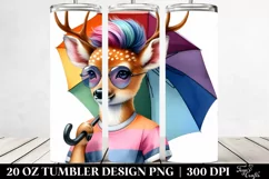 Baby Deer Poser Art | 20 oz Tumbler Product Image 2