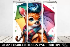 Excited Baby Deer Poser | 20 oz Tumbler Product Image 2