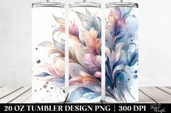 Abstract Pastel Shiny Lobelia 20 Oz Tumbler Product Image 2