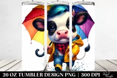 Excited Baby Cow Art | 20 oz Tumbler Product Image 2