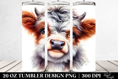 Baby Highland Cow, Transparent PNG Product Image 2