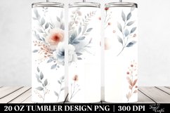 Washed Watercolor Tumbler with Abstract Design | 20 oz Product Image 2
