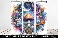 Magical Celestial Mushroom Clipart 20 Oz Tumbler Product Image 2