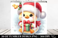 Cute Baby Duck with Santa Hat | 20 oz Tumbler Product Image 2