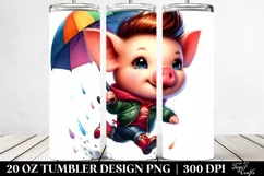 Vibrant Baby Pig Jumping, Transparent PNG Product Image 2
